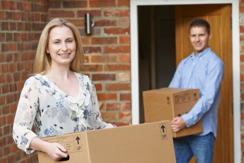 Local moving van handling furniture and boxes in Kingston upon Thames