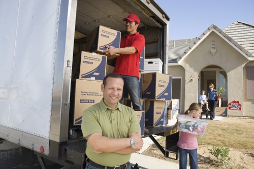 Professional van and man service handling belongings carefully