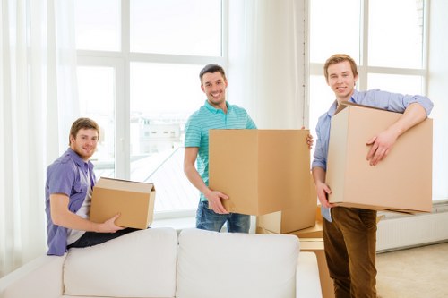 Loading furniture and boxes into a van for Kingston upon Thames removal