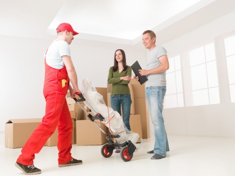 Furniture and household items prepared for a Kingston move