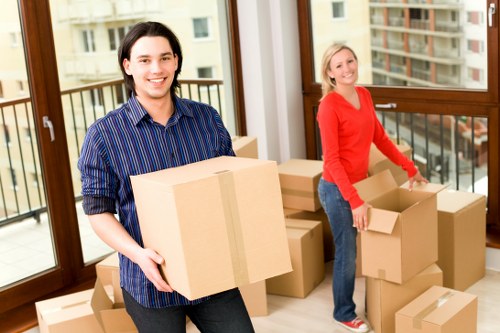 Packing and organising items before using a moving truck in Kingston upon Thames